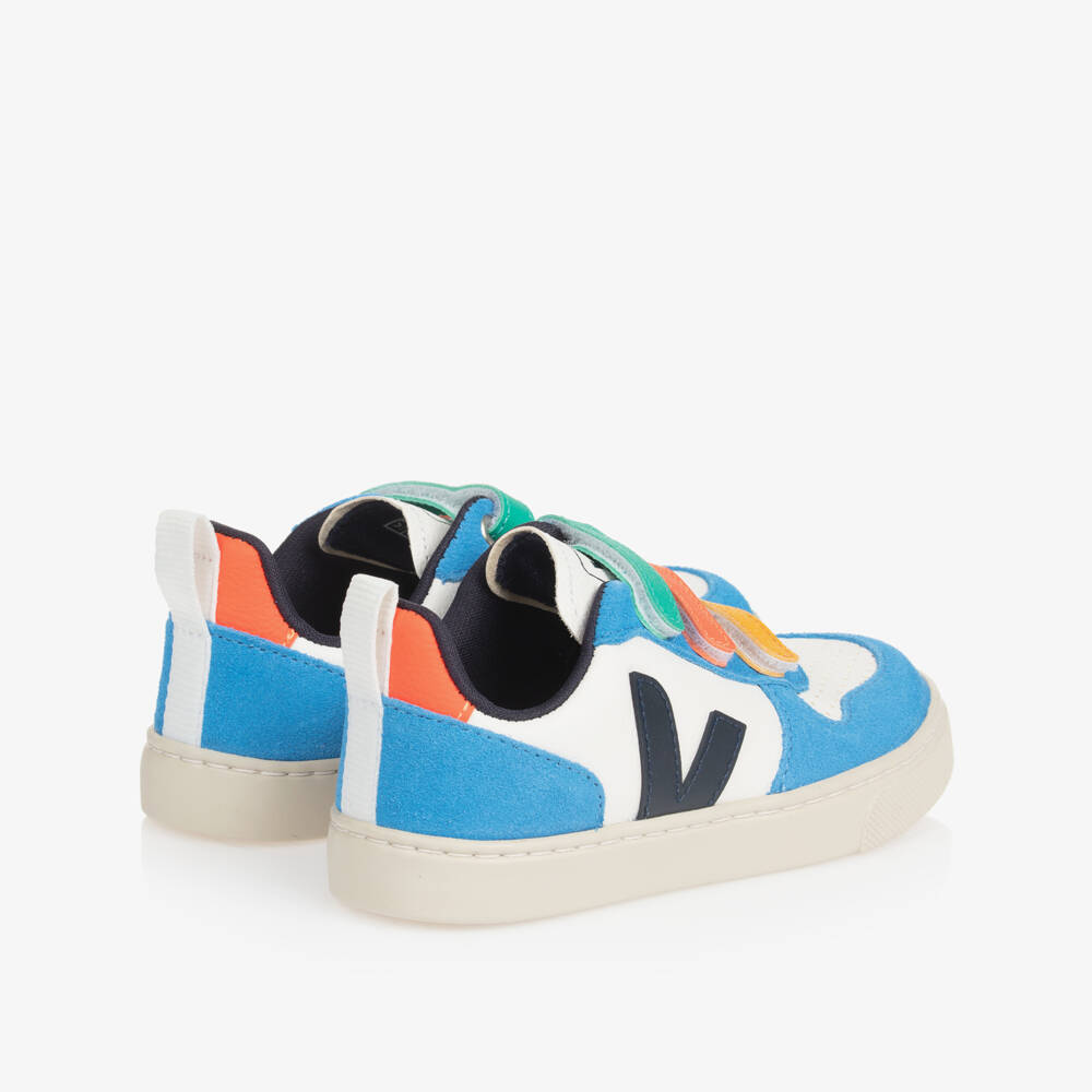 VEJA-Blue & Black V-10 Trainers | Childrensalon Outlet