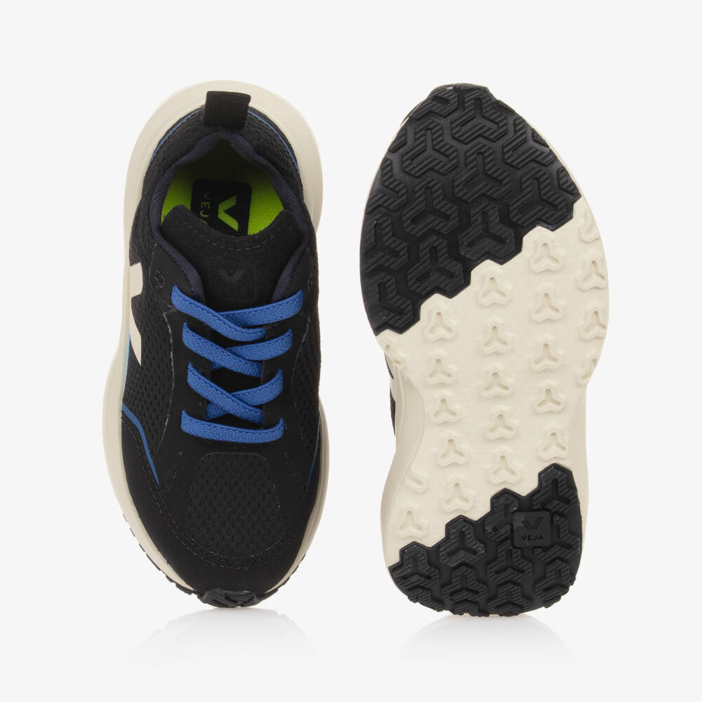 VEJA-Boys Black & Ivory V Alveomesh Trainers | Childrensalon Outlet