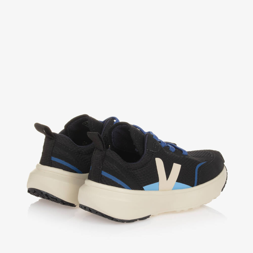 VEJA-Boys Black & Ivory V Alveomesh Trainers | Childrensalon Outlet