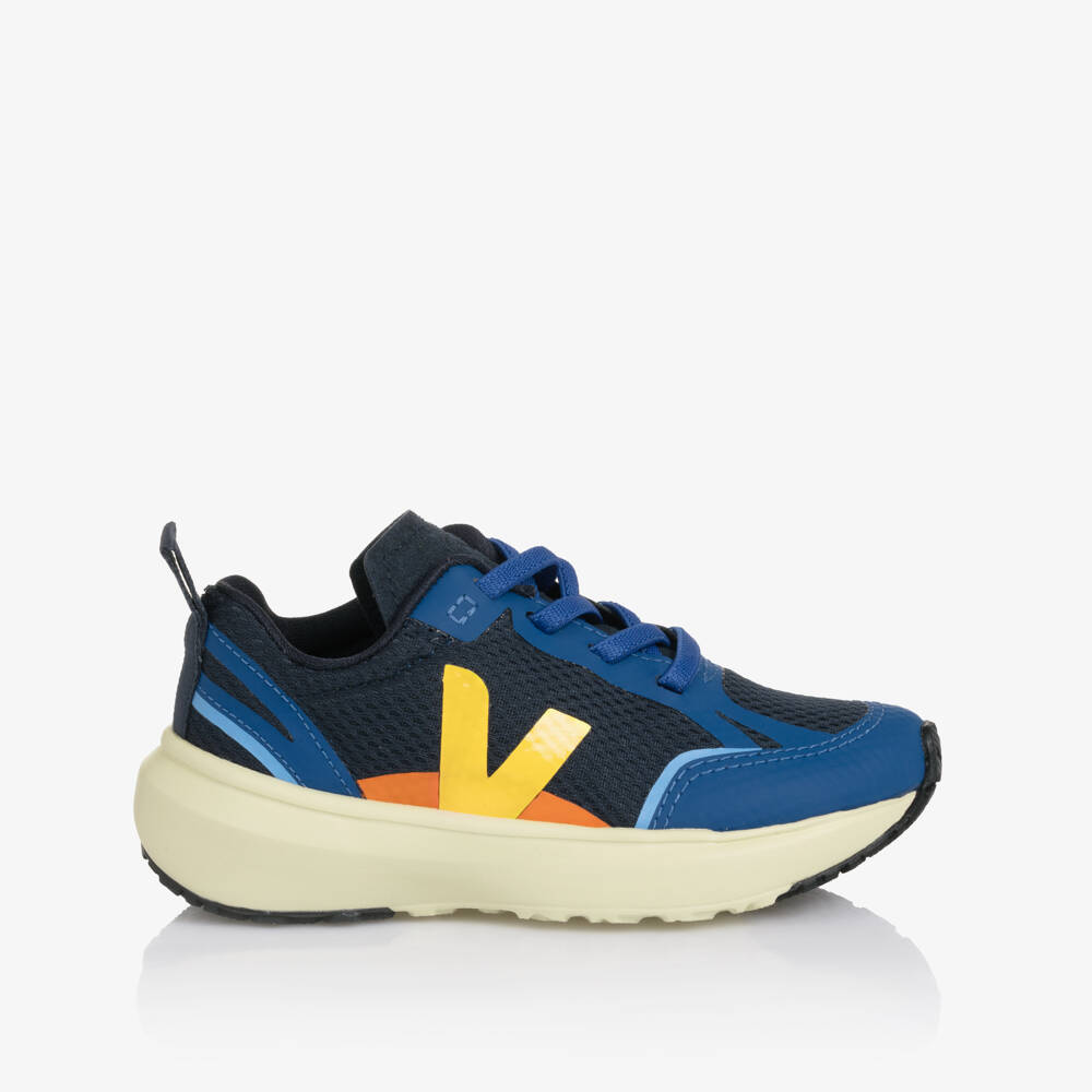 VEJA-Boys Blue Canary Alveomesh Trainers | Childrensalon Outlet