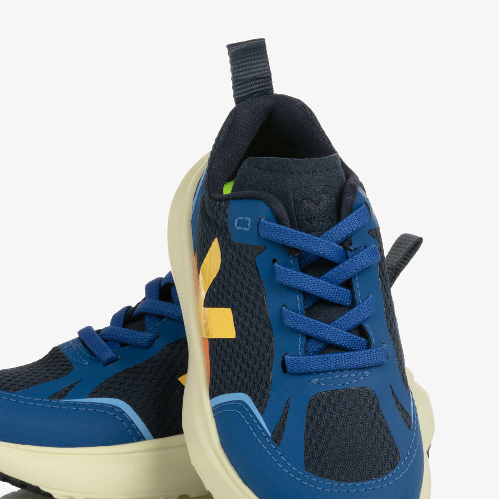 VEJA-Boys Blue Canary Alveomesh Trainers | Childrensalon Outlet