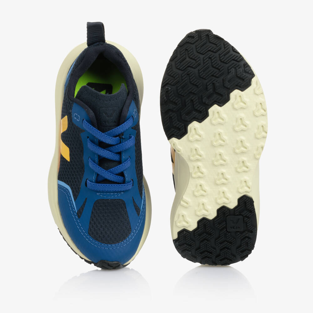 VEJA-Boys Blue Canary Alveomesh Trainers | Childrensalon Outlet