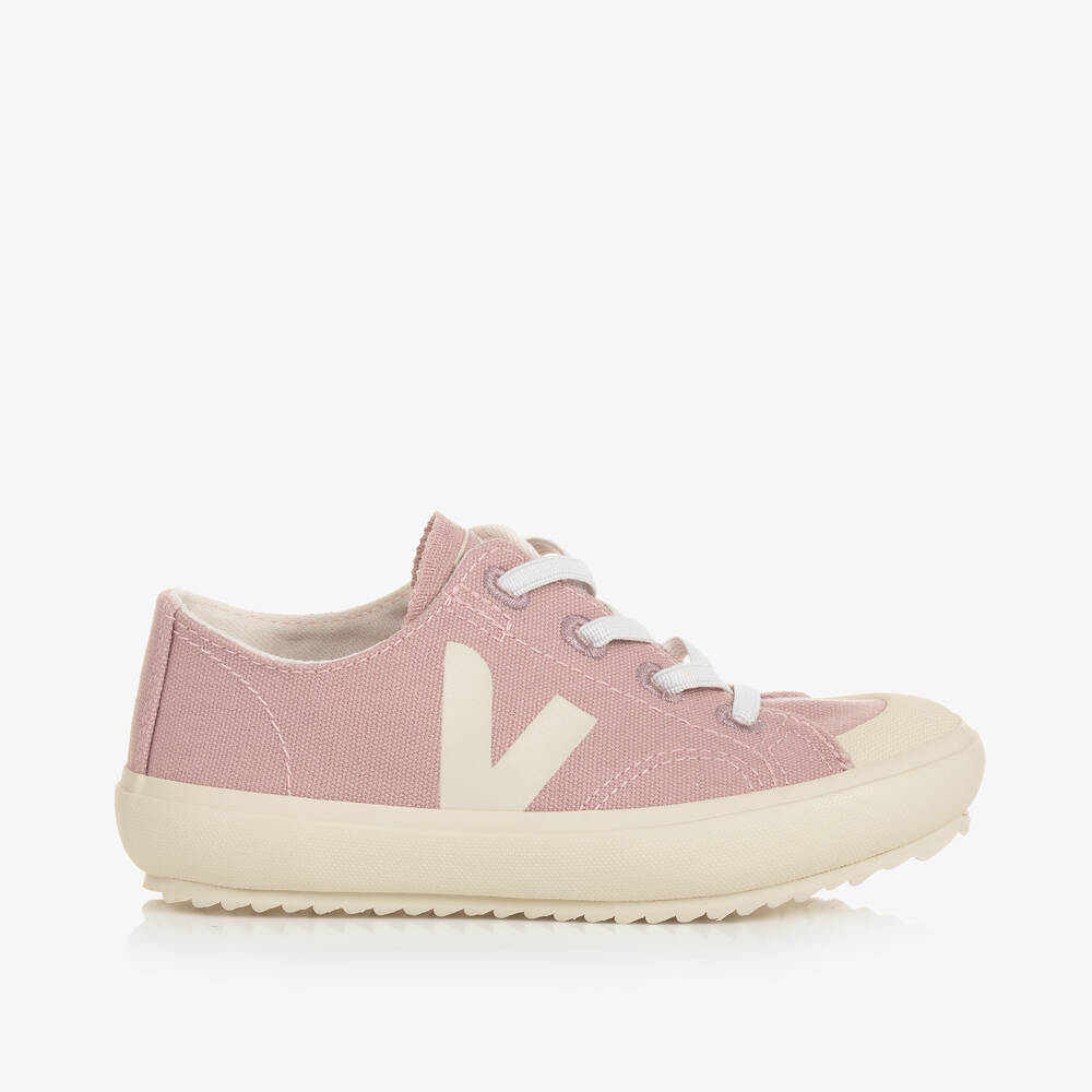 VEJA-Кремово-розовые парусиновые кроссовки | Childrensalon Outlet