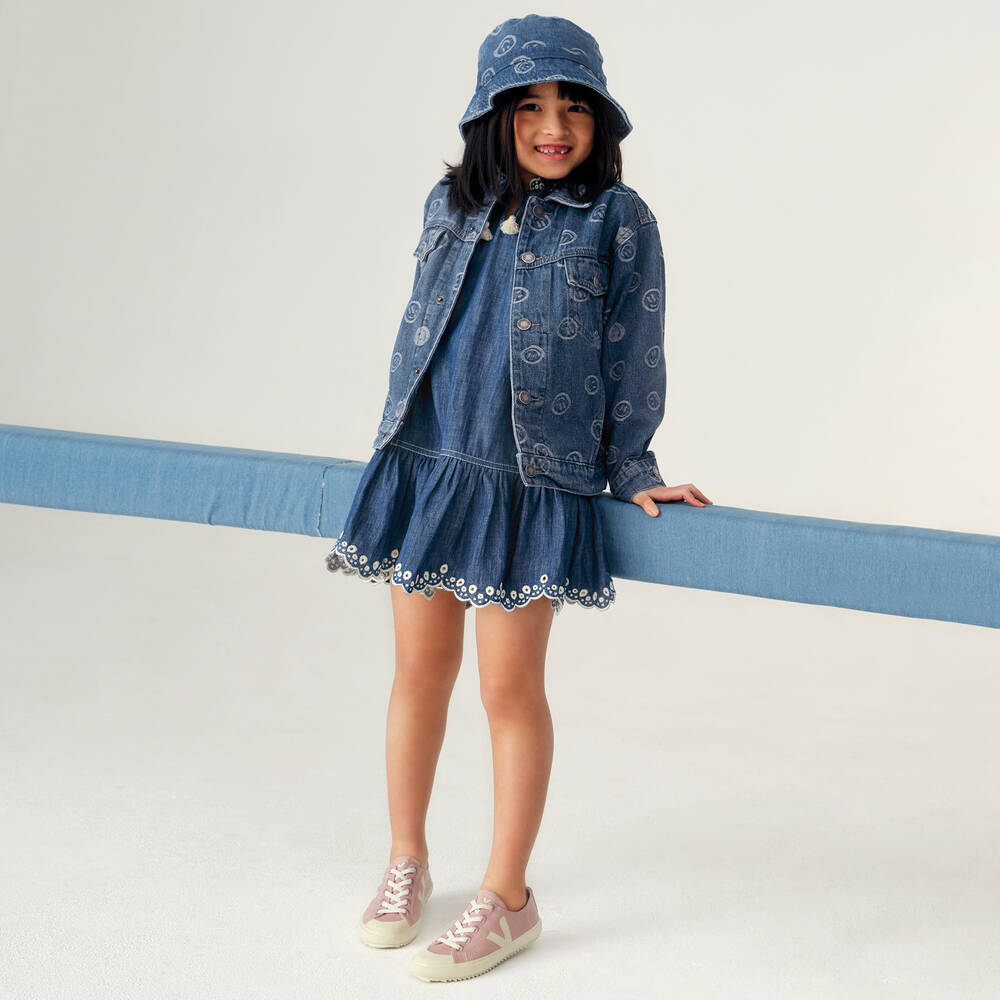 VEJA-Кремово-розовые парусиновые кроссовки | Childrensalon Outlet