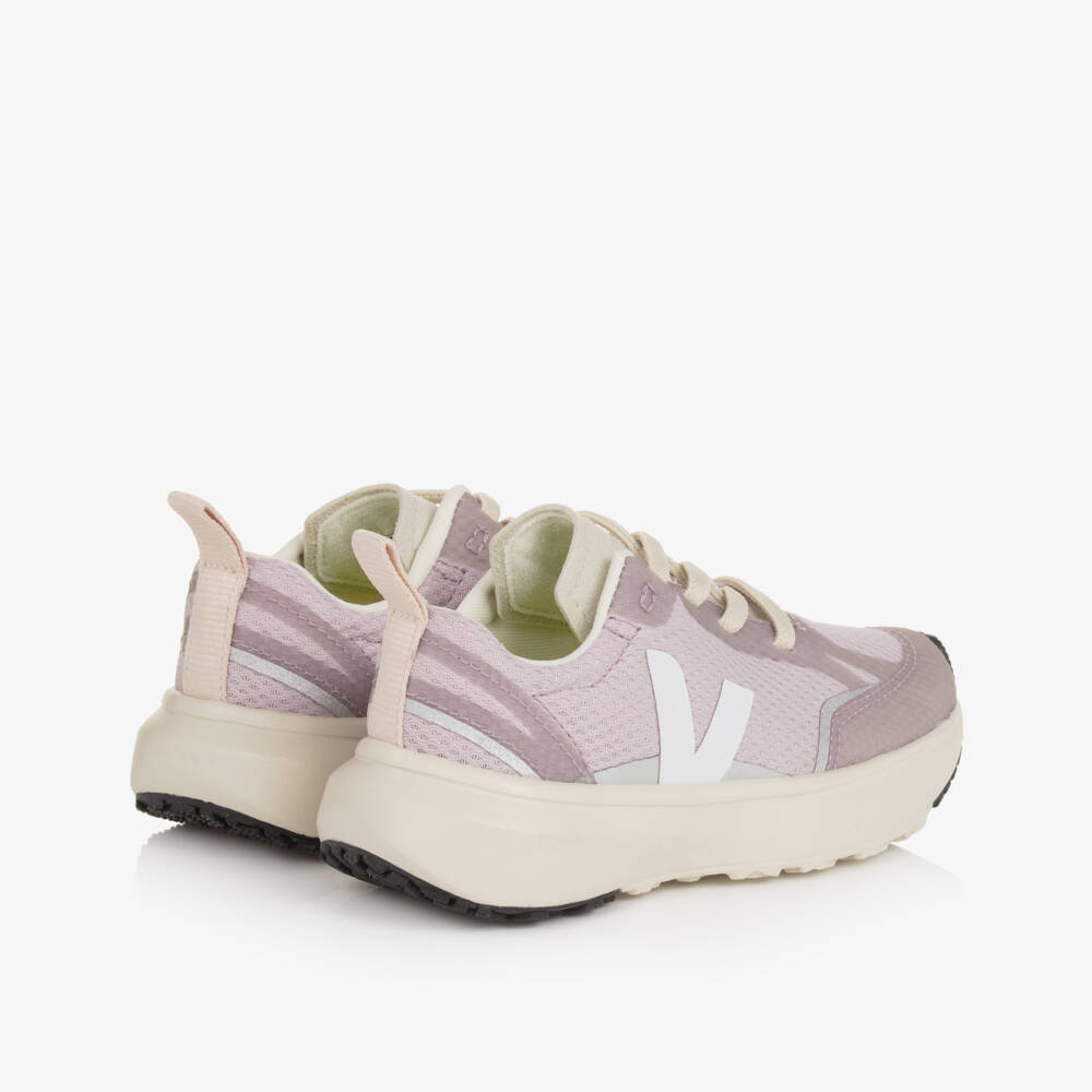 VEJA-Girls Purple Canary Alveomesh Trainers | Childrensalon Outlet
