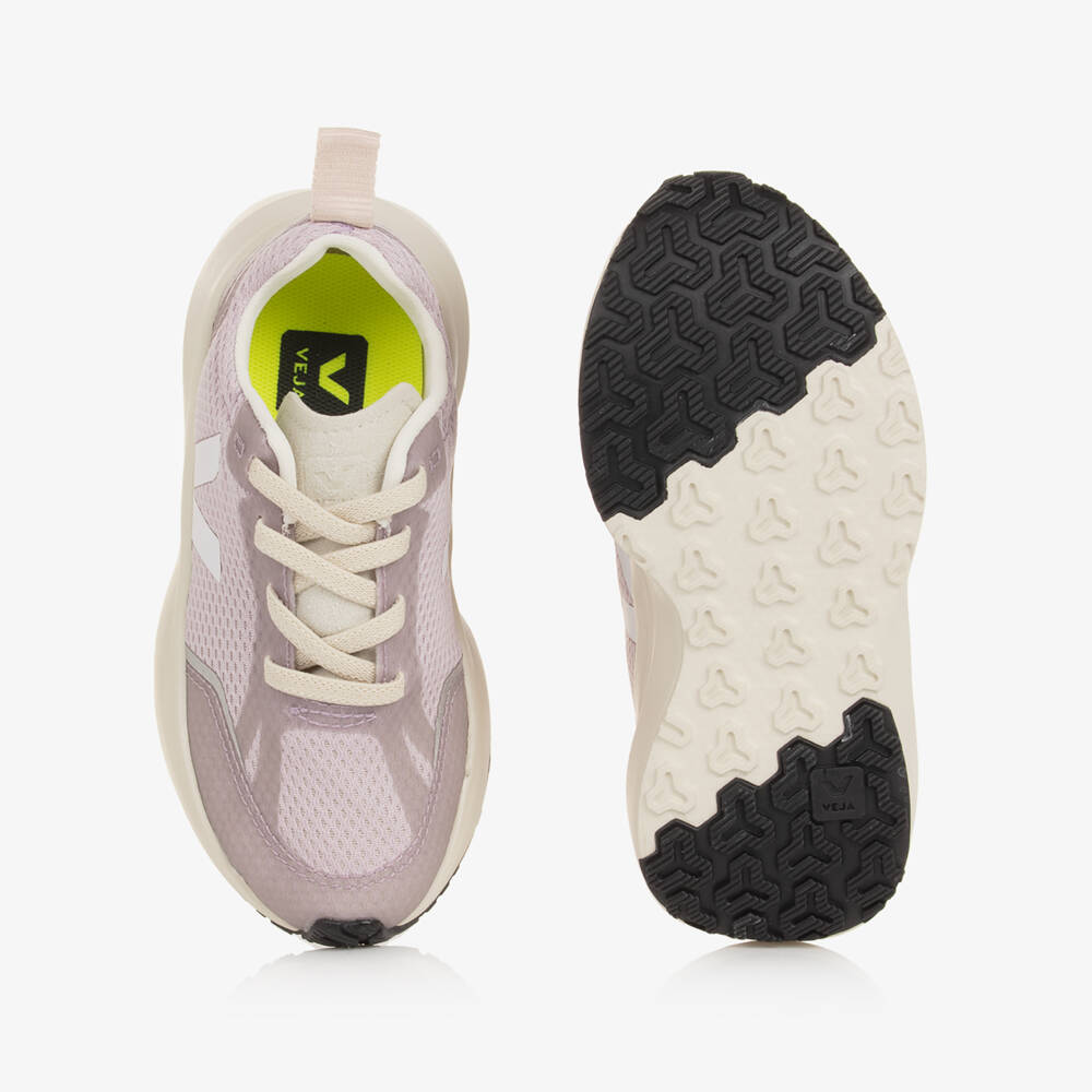 VEJA-Girls Purple Canary Alveomesh Trainers | Childrensalon Outlet