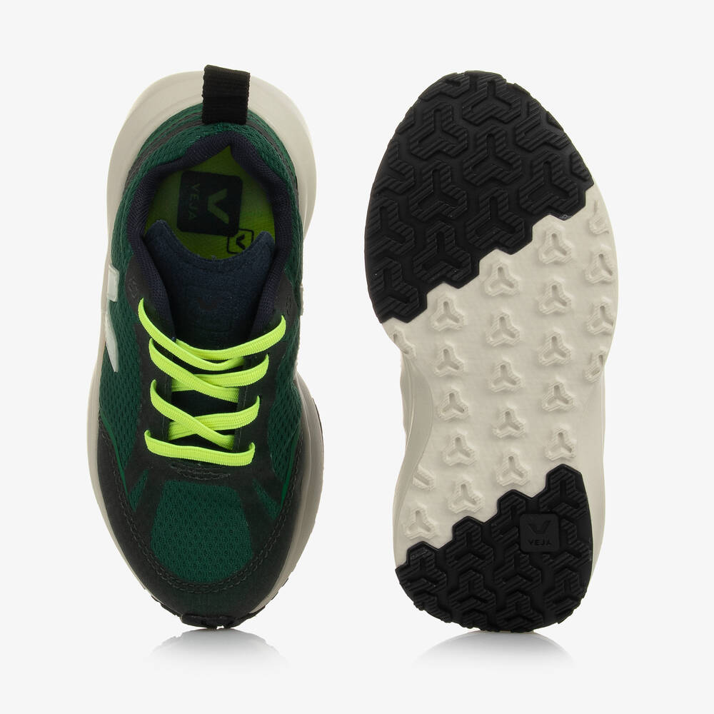 VEJA-حذاء رياضي شبك لون أخضر | Childrensalon Outlet