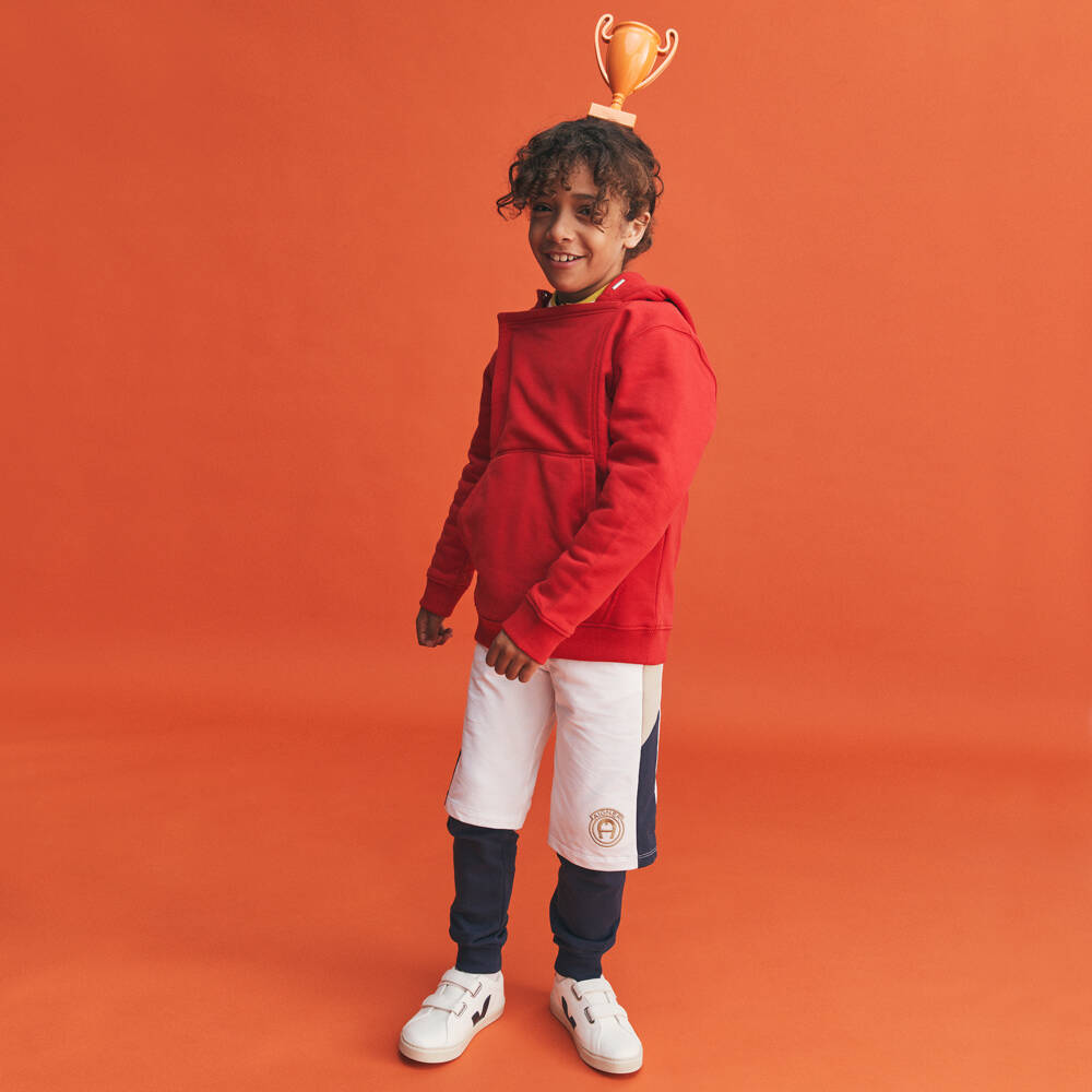 VEJA-Teen White & Navy Blue Leather Esplar Trainers | Childrensalon Outlet