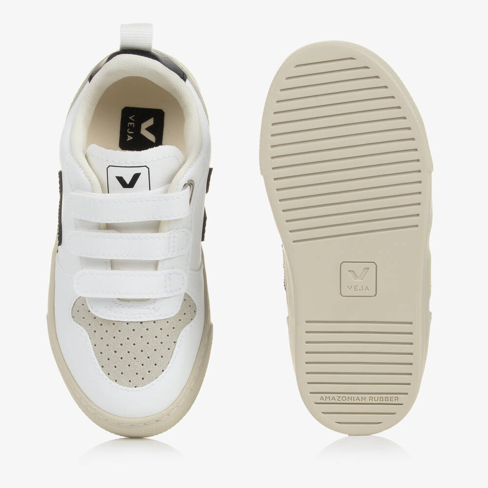 VEJA-White & Black V-10 Trainers | Childrensalon Outlet