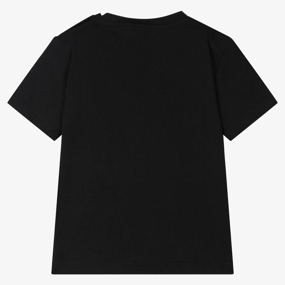 Versace-تيشيرت أطفال ولادي قطن لون أسود | Childrensalon Outlet