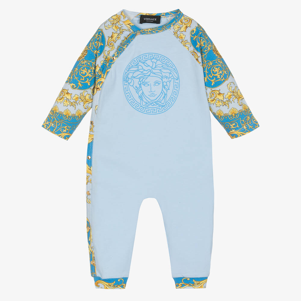 Versace - Pyjama bleu Barocco Bébé garçon | Childrensalon