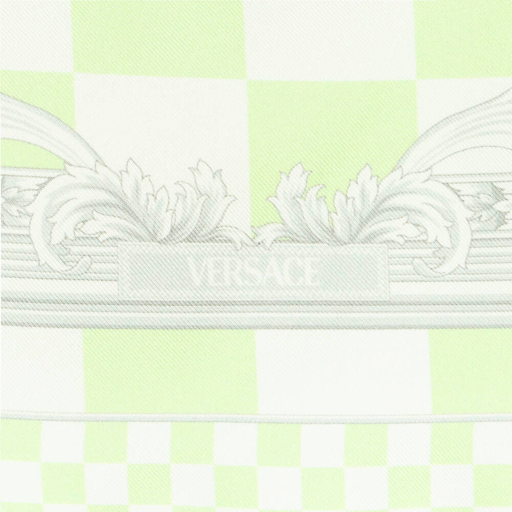 Versace-Baby Boys Green Barocco Silk Shirt | Childrensalon Outlet