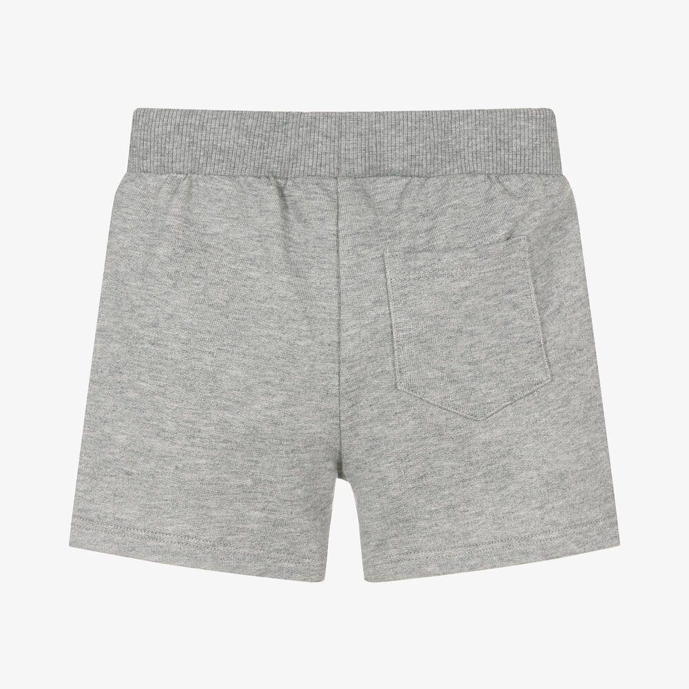 Versace-شورت أطفال ولادي قطن لون رمادي مونس | Childrensalon Outlet