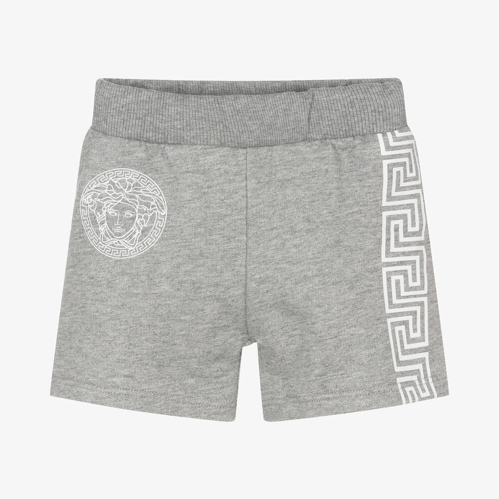 Versace-Серые шорты из меланжевого хлопка для малышей | Childrensalon Outlet