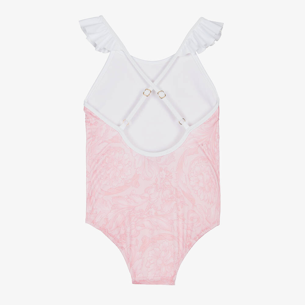 Versace Maillot de bain rose Barocco bebe Childrensalon Outlet