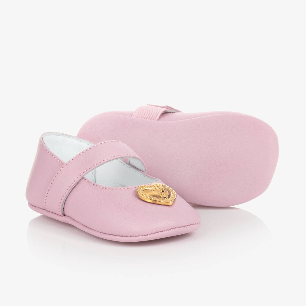 Versace - Baby Girls Pink Medusa Pre-Walker Shoes | Childrensalon