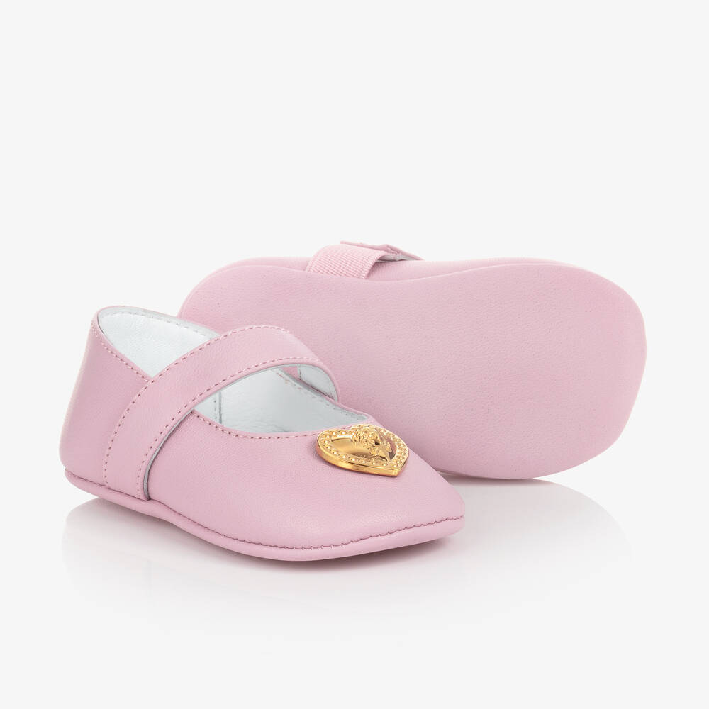 Versace - Rosa Medusa Krabbelschuhe für Babys | Childrensalon