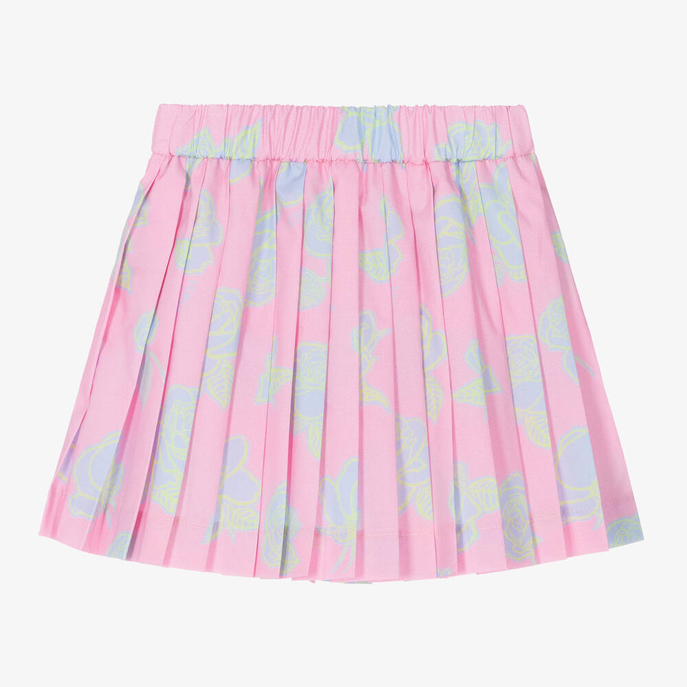 Versace-Baby Girls Pink Rose Pleated Skirt | Childrensalon Outlet