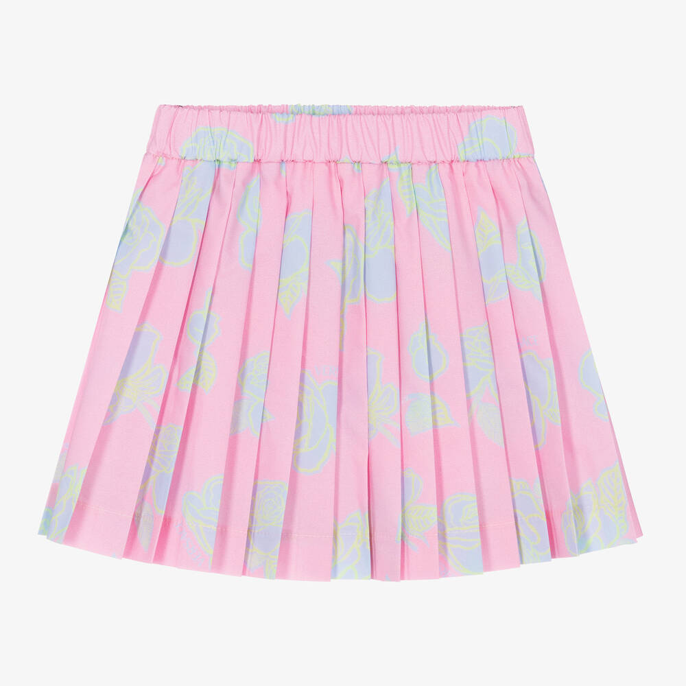 Versace-Baby Girls Pink Rose Pleated Skirt | Childrensalon Outlet