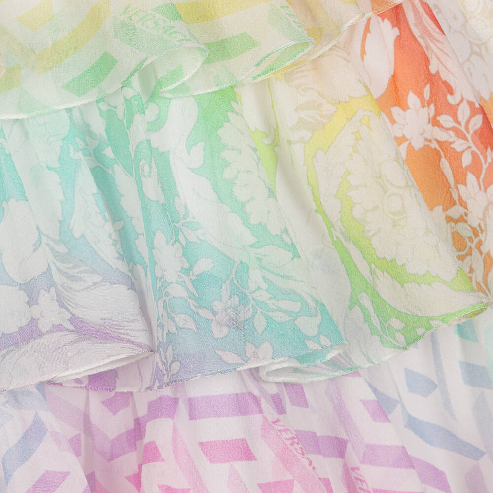 Versace Baby Girls Rainbow Silk Dress
