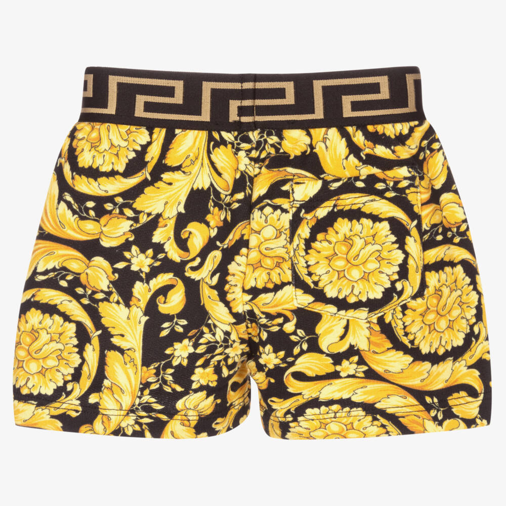 Versace-Baby Gold Barocco Shorts | Childrensalon Outlet