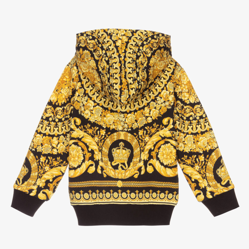 Versace-Baby Gold Barocco Zip-Up Top | Childrensalon Outlet