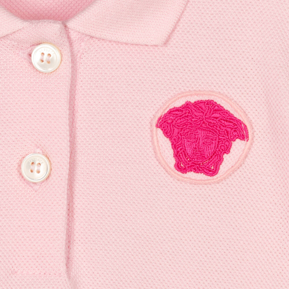 Versace-Baby Pink Medusa Polo Dress | Childrensalon Outlet