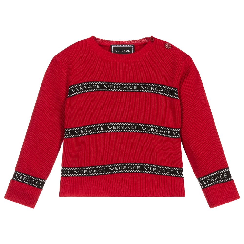 Versace - Baby Red Logo Sweater | Childrensalon