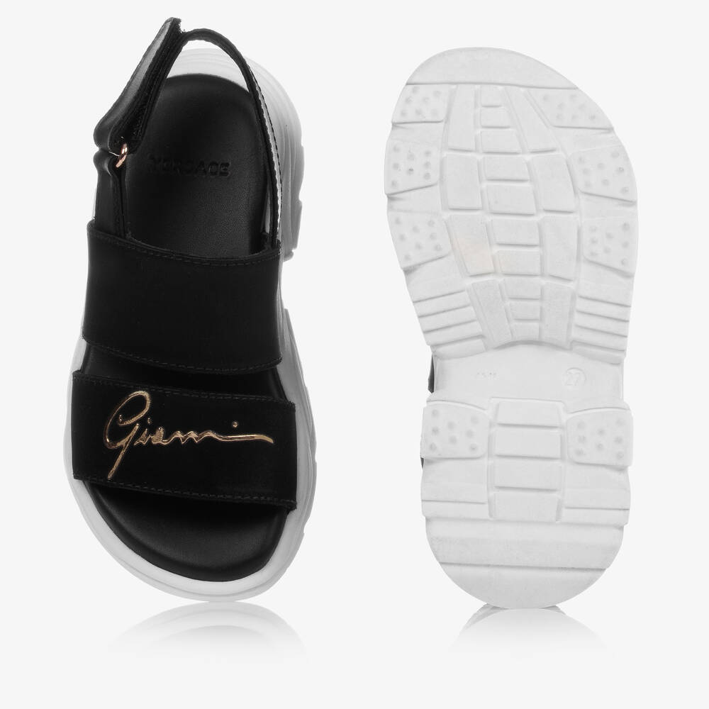 Versace-Черные массивные сандалии | Childrensalon Outlet