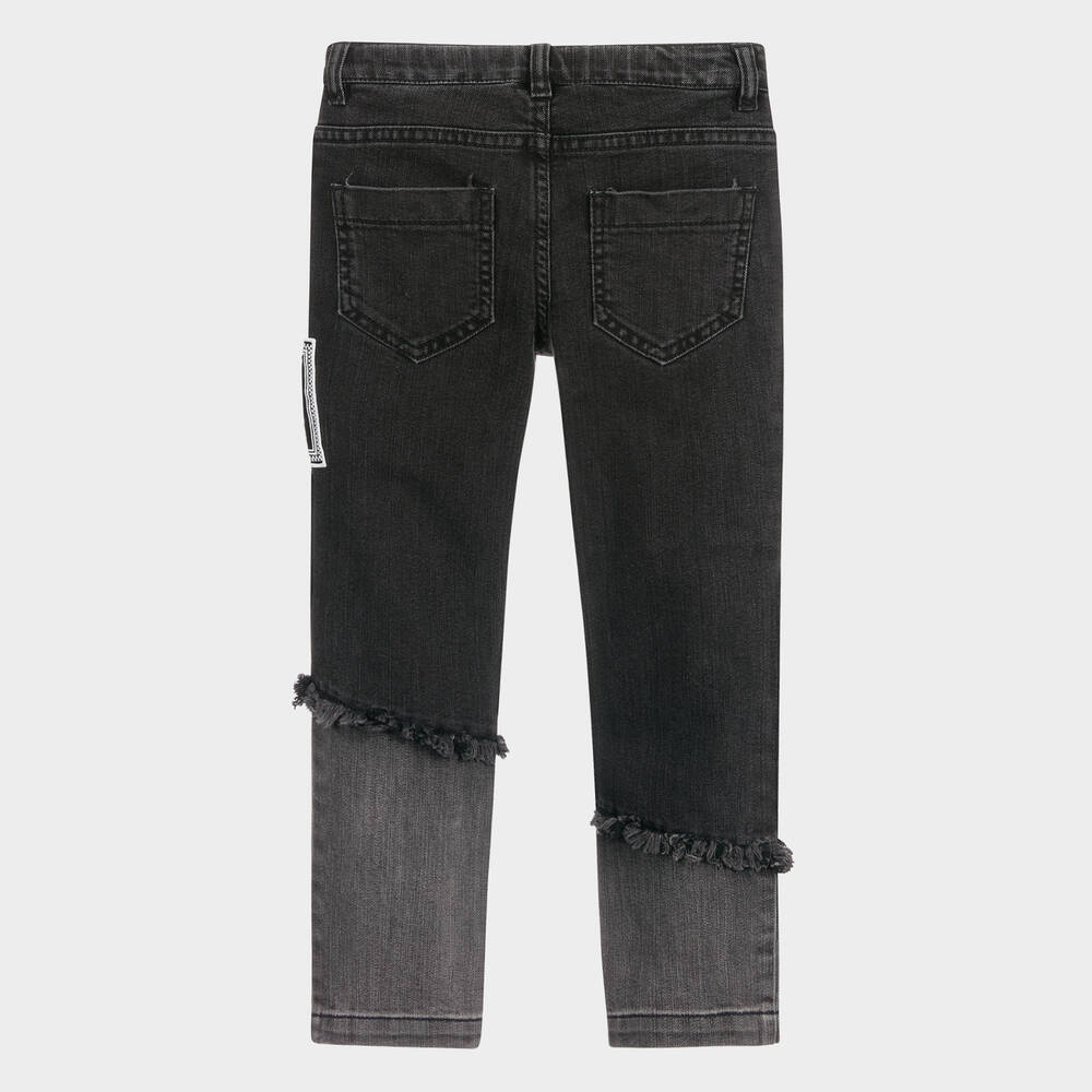 Versace-Black Denim Logo Jeans | Childrensalon Outlet