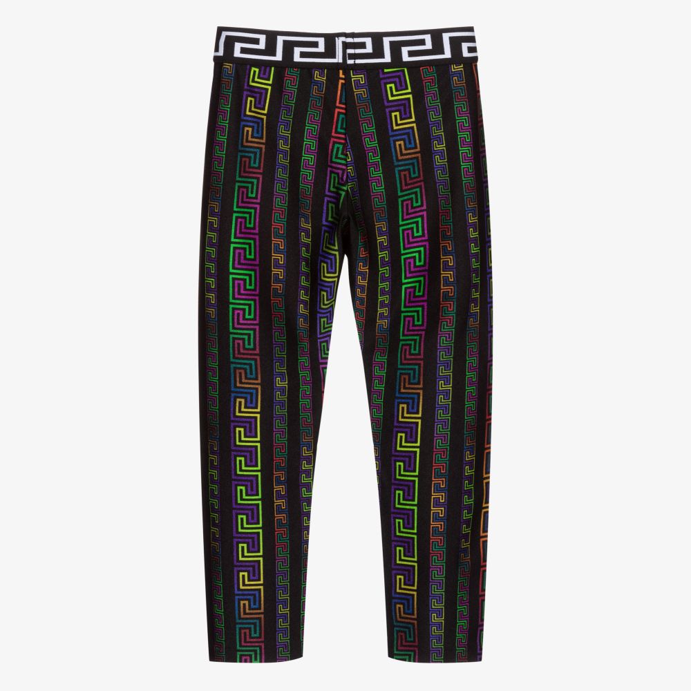 Versace-ليغنغز ستريتش لون أسود للبنات | Childrensalon Outlet