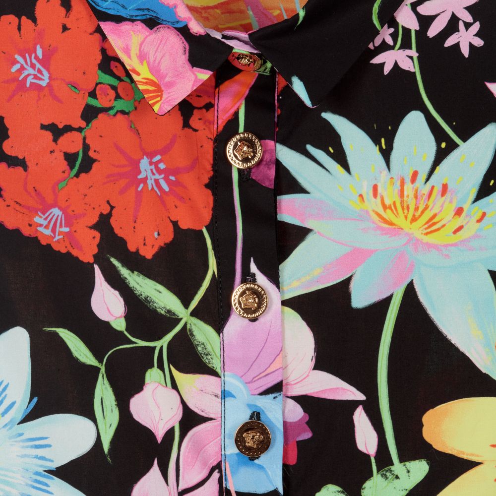 Versace-فستان قطن لون أسود | Childrensalon Outlet