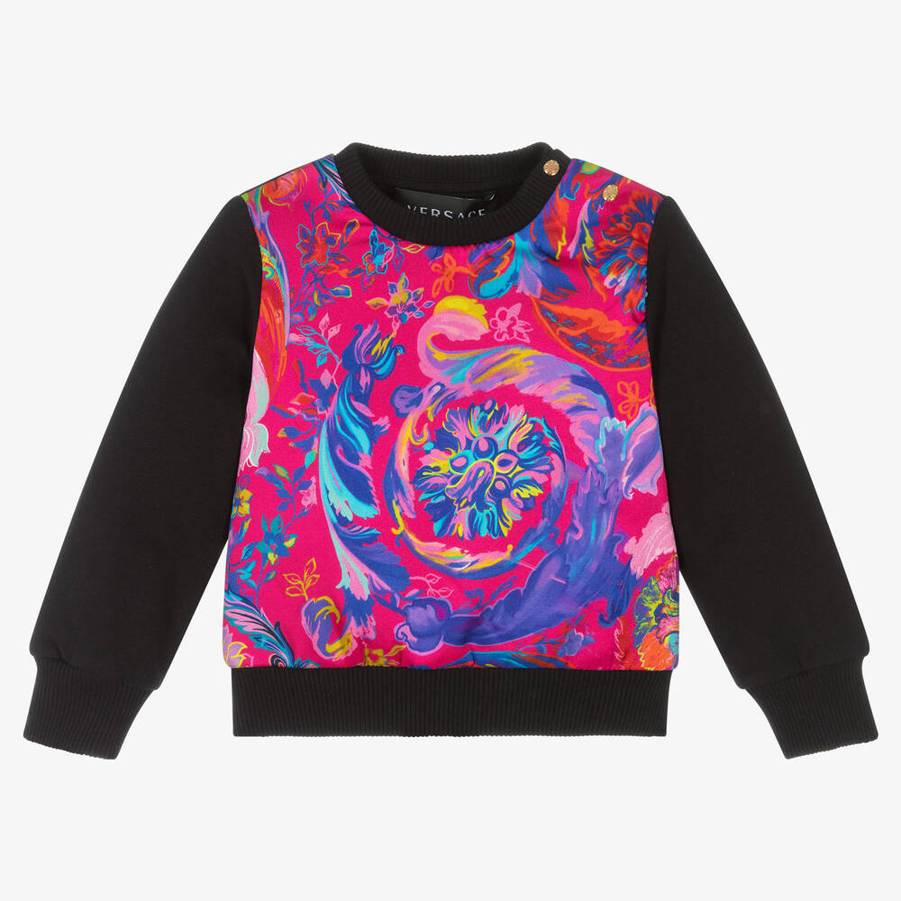 Versace - Black Kaleoidoscopic Sweatshirt | Childrensalon