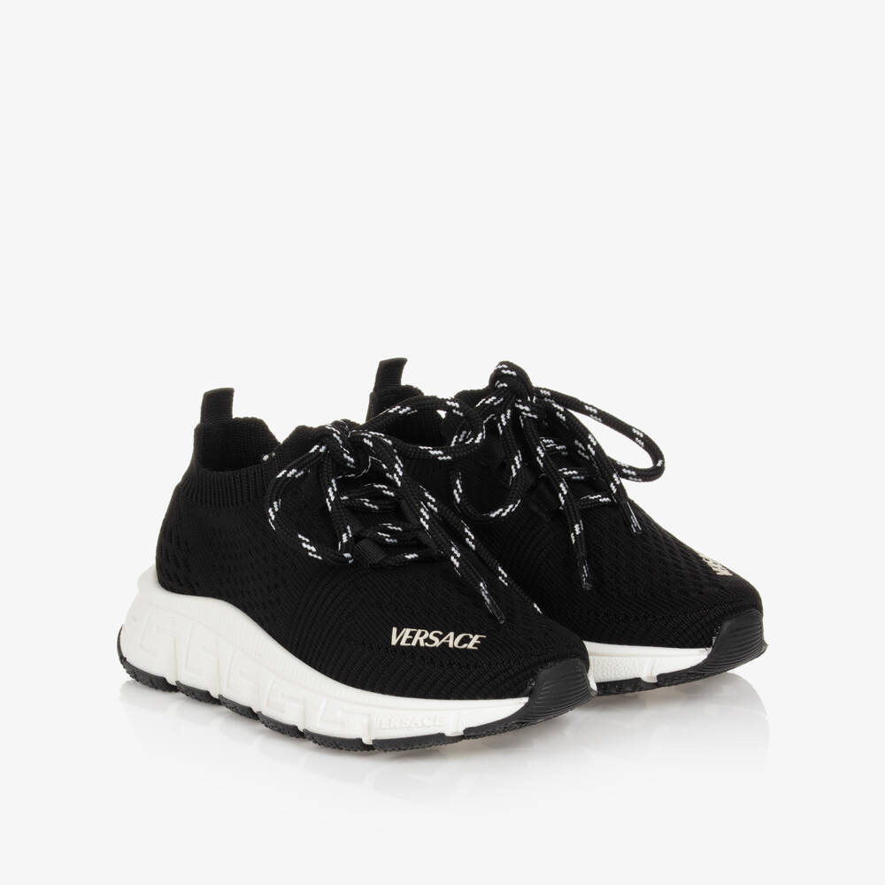 Versace-ترينرز جوارب محبوك لون أسود | Childrensalon Outlet