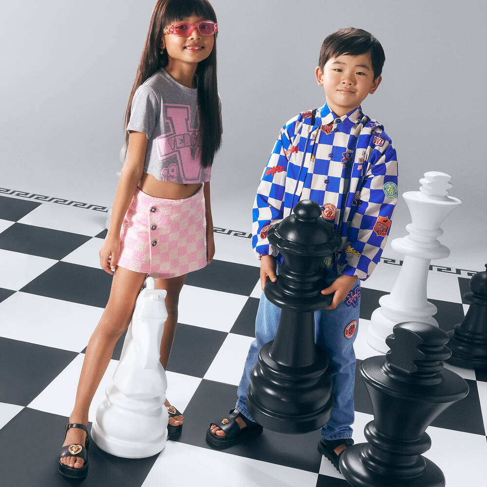 Versace - Black Leather Medusa Sandals | Childrensalon Outlet