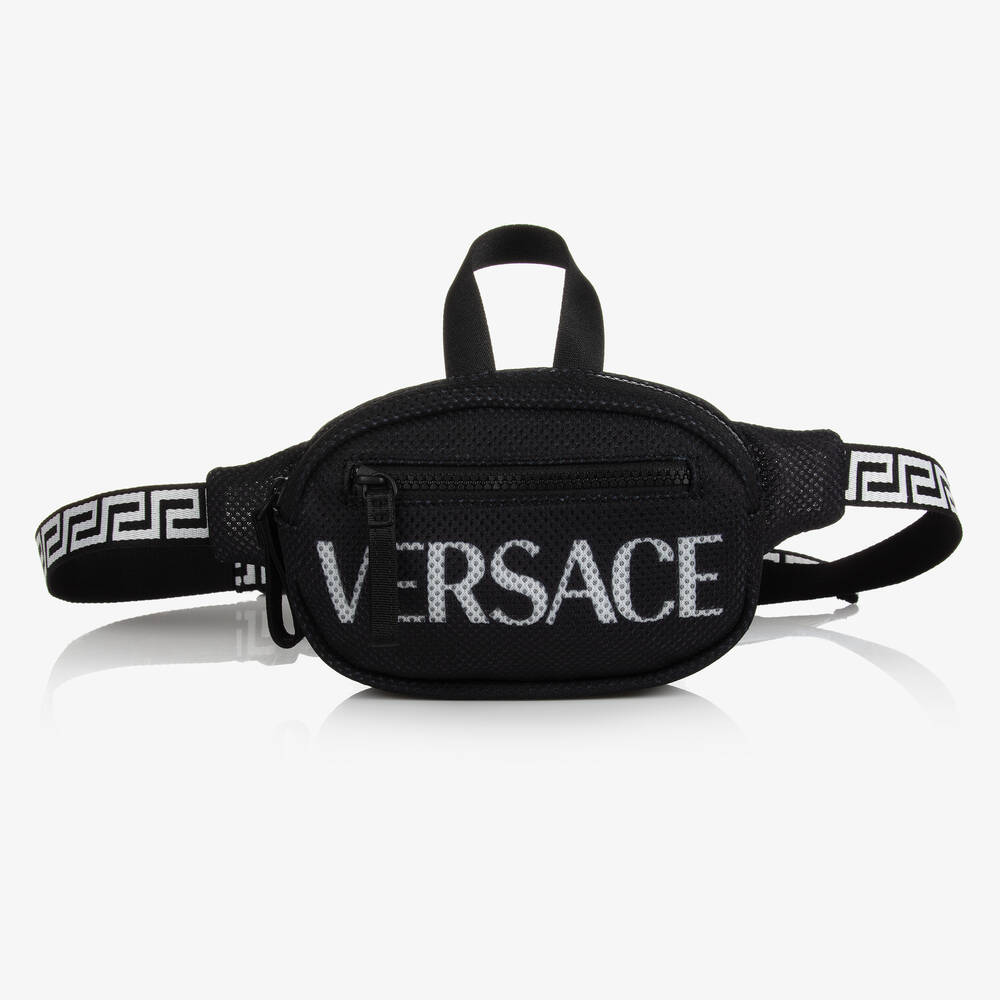 Versace - حقيبة حزام شبك لون أسود (18 سم) | Childrensalon