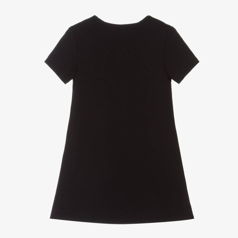 Versace-Black Logo Jersey Dress | Childrensalon Outlet