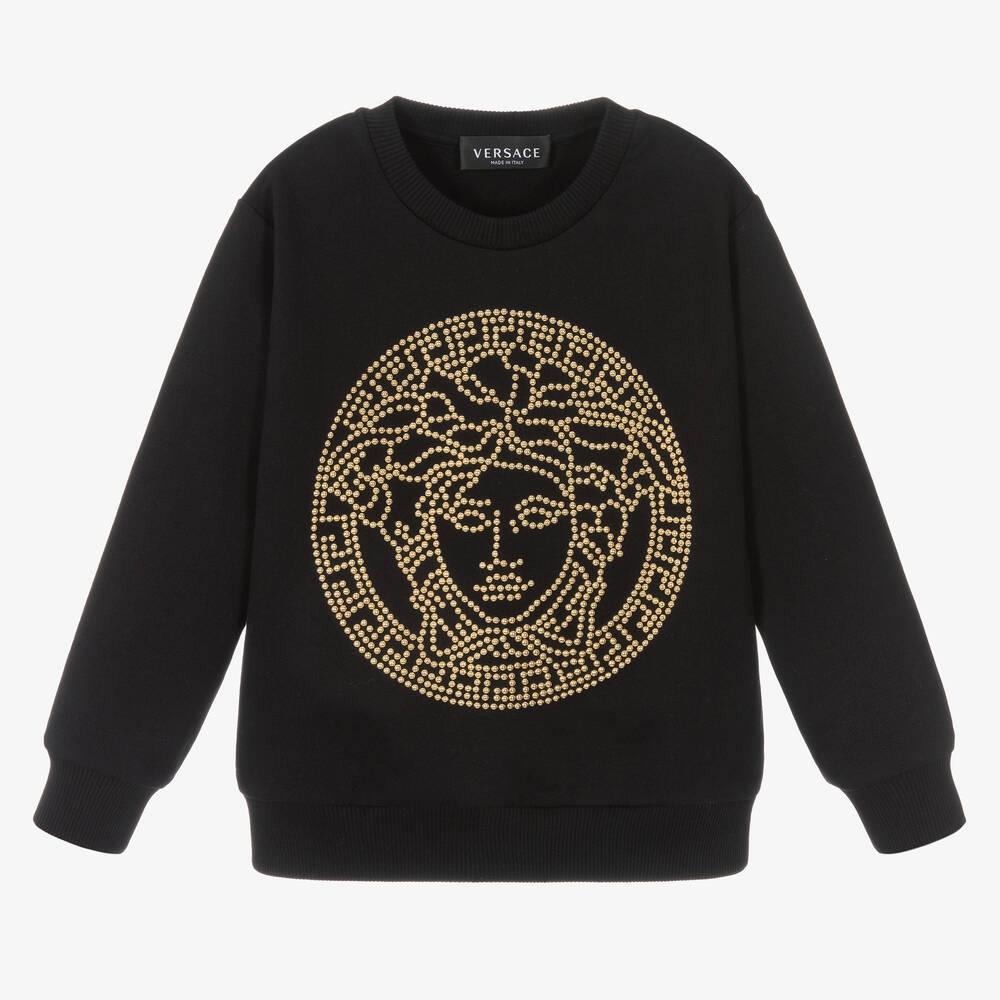 Versace - Black Medusa Logo Sweatshirt | Childrensalon