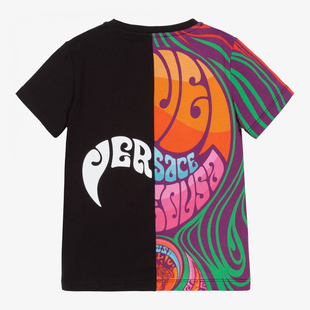 Versace Black Medusa Music T Shirt Childrensalon Outlet