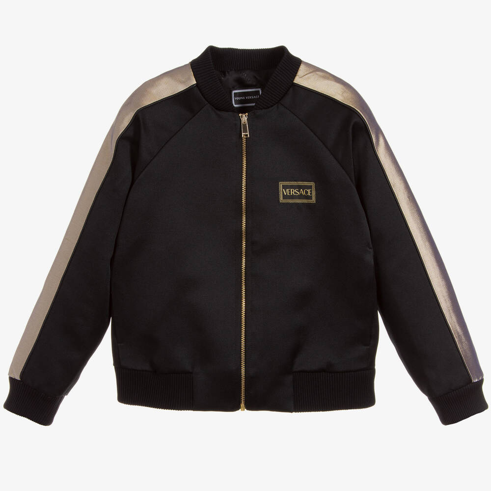 Versace - Black Satin Jacket | Childrensalon