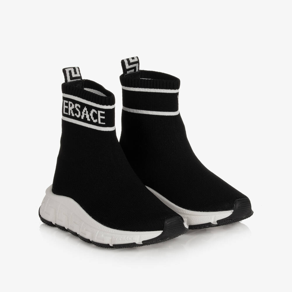 Versace-Черные кроссовки-носки Trigreca | Childrensalon Outlet