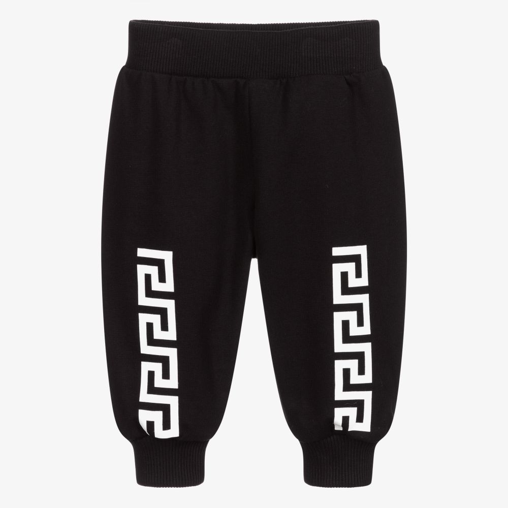 Versace - Black & White Logo Joggers | Childrensalon