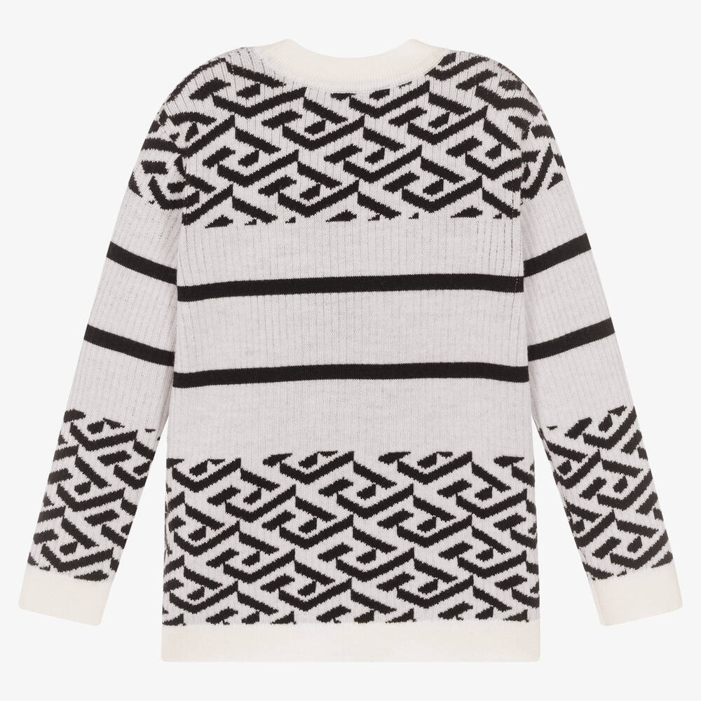 Versace black and white sweater top
