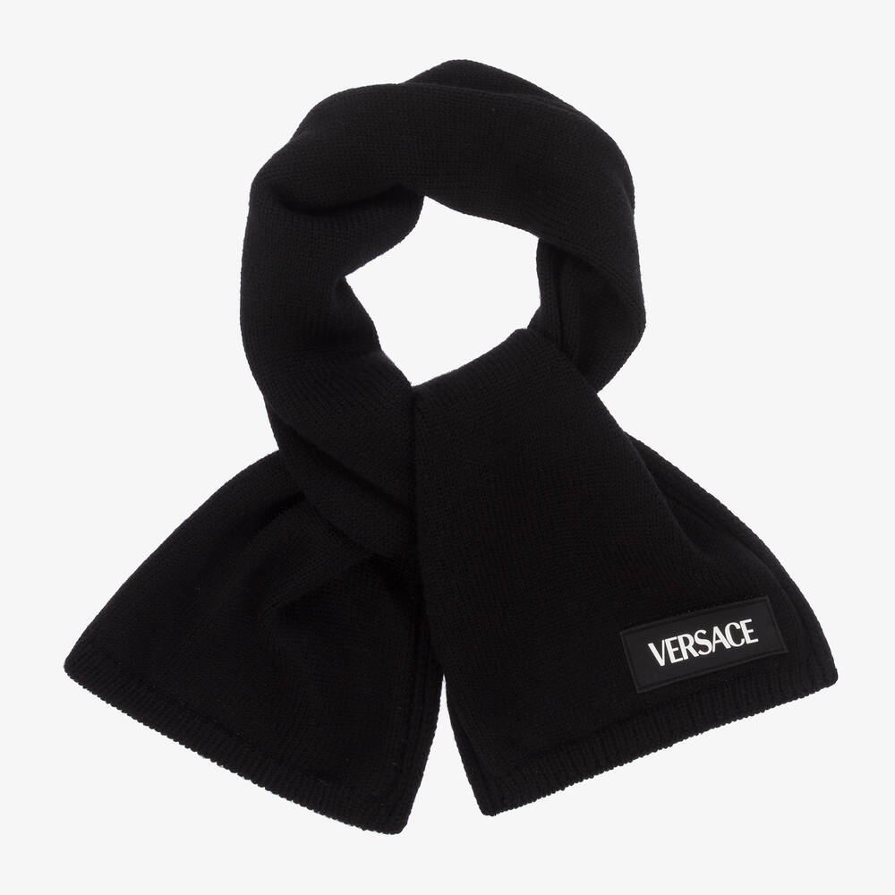 Versace - Черный шарф из шерсти | Childrensalon