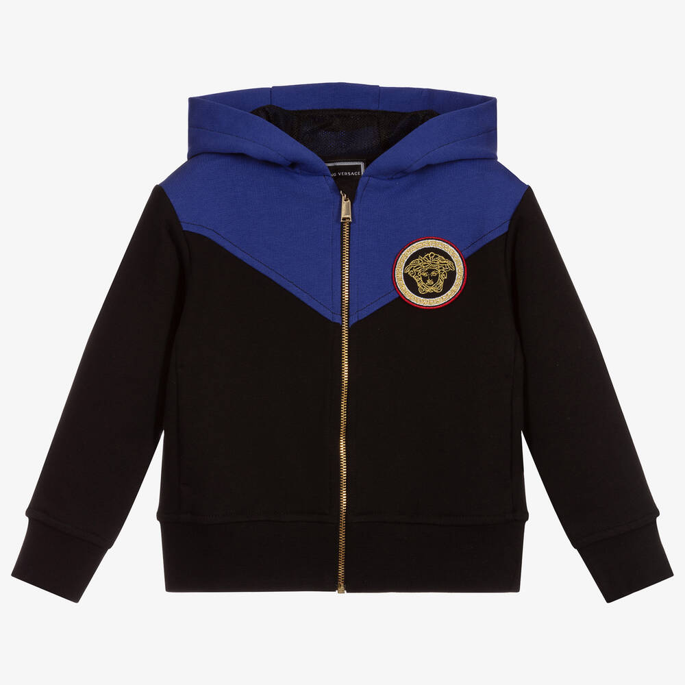 Black Zip Up Cotton Hoodie