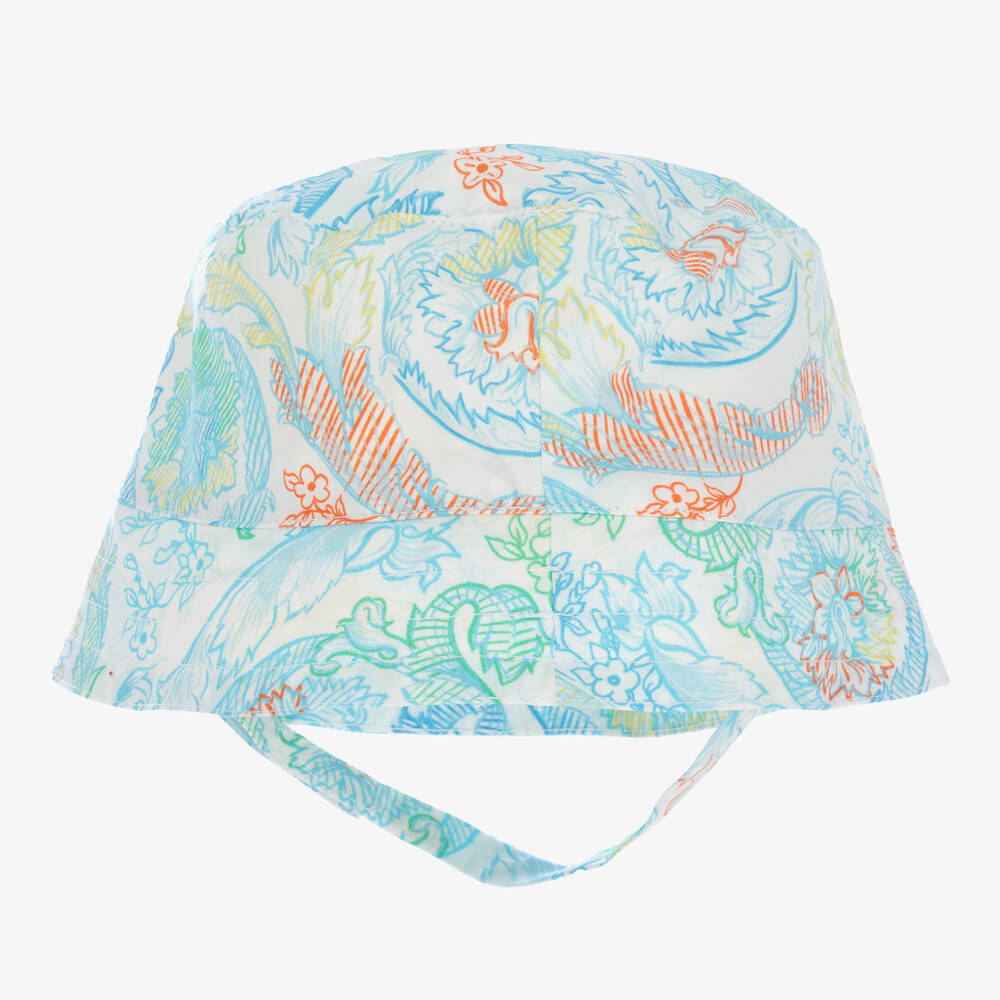 Versace-Blue Cotton Sun Hat | Childrensalon Outlet