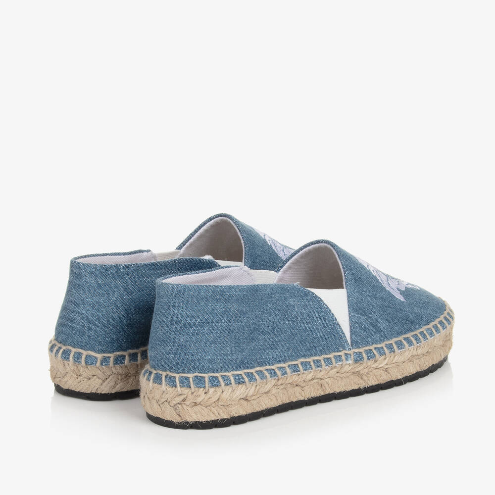Versace-Blue Denim Medusa Espadrilles | Childrensalon Outlet