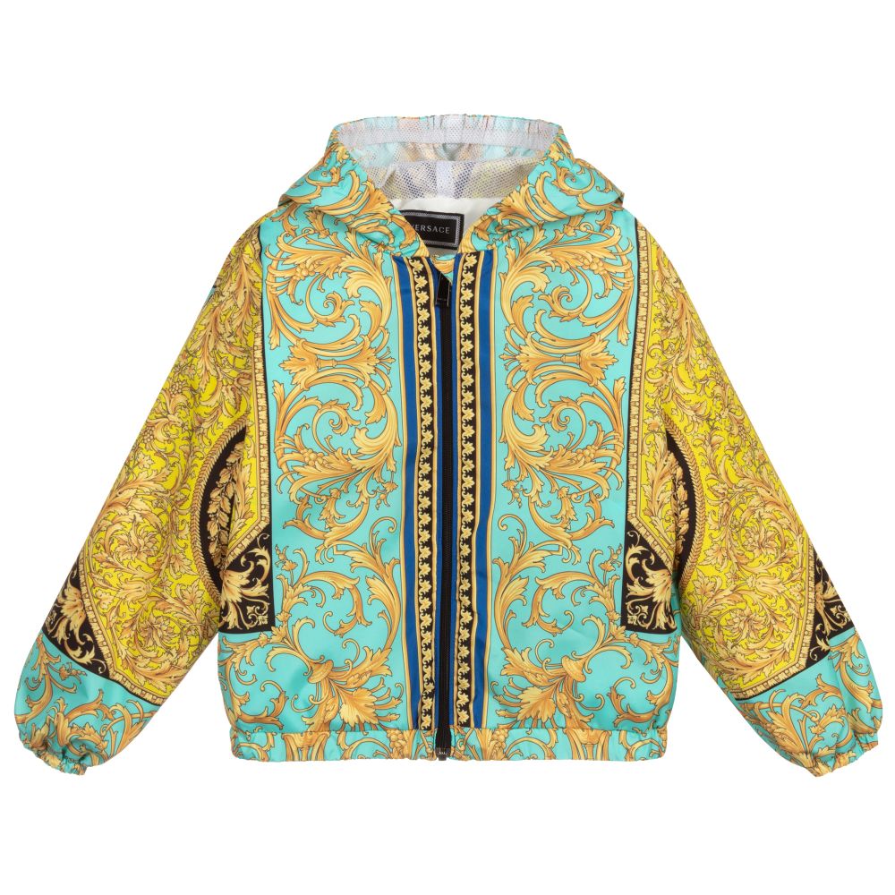 Versace - Blue & Gold Barocco Jacket | Childrensalon