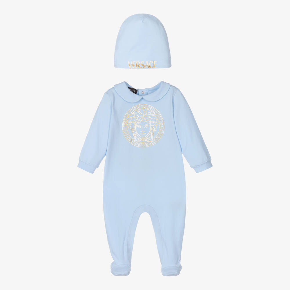 Versace - Ensemble cadeau grenouillère bleu Bébé | Childrensalon