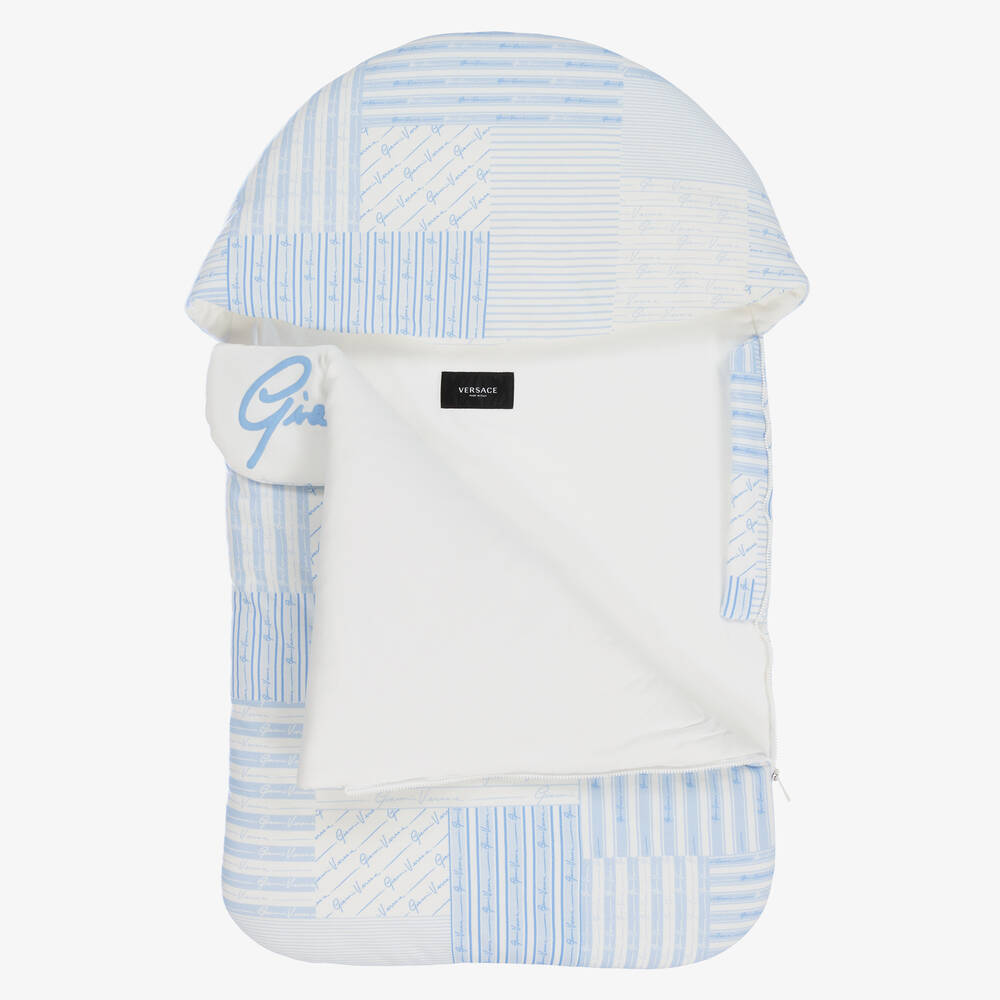 Versace-Blue & White Baby Nest (77cm) | Childrensalon Outlet